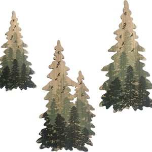 Wooden Christmas Tree Wall <b>Decorations</b> MDF <b>Rustic</b> Style Multi Piece Set <b>Home</b> <b>Decoration</b> - Product Image 5