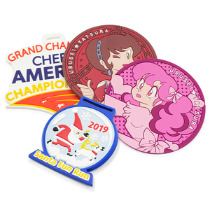 Wholesale Promotional <b>Custom</b> Logo Double Side Soft Pvc Brand Silicone Keyring Rubber Cheapest <b>Keychain</b> - Product Image 1