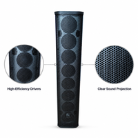 Auditorium Ruang Konferensi Pusat Perbelanjaan Museum Bar Aluminium Speaker Kolom Line Array Profesional
