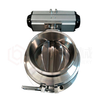 Nouvelle vanne papillon pneumatique à serrage avec noyau moteur en acier inoxydable 380V pour matériaux en poudre et granulés