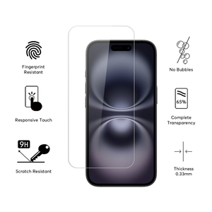 Protection d'écran en verre trempé 9H anti-rayures <span class=keywords><strong>2</strong></span>.5D pour iPhone 17 16 15 Pro Max – <span class=keywords><strong>Film</strong></span> protecteur - Product Image 2