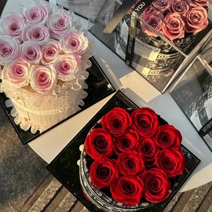 Zhonghui Seau de câlin créatif haut de gamme Bouquet fini Petit parfum préservé Rose Graduation Saint Valentin Fleur de Pâques - Product Image 3