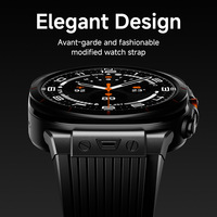 Compatible avec Samsung Galaxy Watch 7 47mm Ultra Watch Hengbao Edition Connecteur métallique Bracelet de montre en silicone de haute qualité