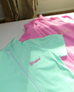 Bahar Kadın Giysileri Özel Sokak Giyim Tarzı Antrenman Takımları Fermuarlı Kısa Kollu Ceket ve Şort Eşofman Kadınlar İçin 2 Parça Şort Takımı - Product Image 4