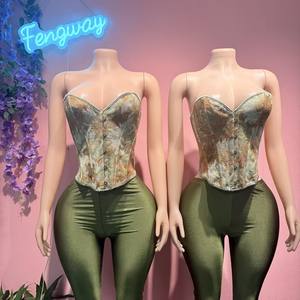 Completo Set Donna Primavera 2026: <span class=keywords><strong>Top</strong></span> Corto Stampa <span class=keywords><strong>Corsetto</strong></span> e Shorts in Raso - Completo Due Pezzi Y2K Abbigliamento Donna - Product Image 3