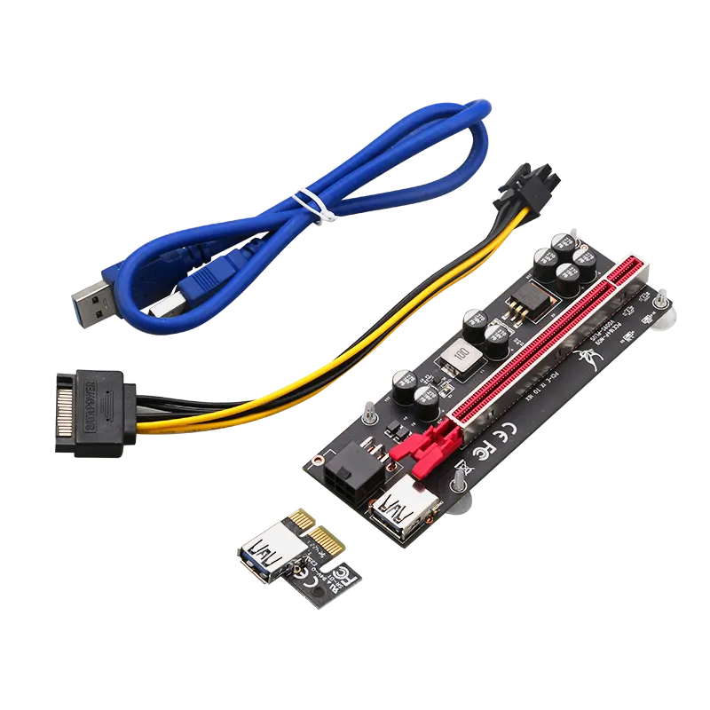 Thẻ Riser VER006S PCI-E 30CM 60CM 100CM Cáp USB 3.0 Bộ Chuyển Đổi PCIe Mở Rộng 1X Đến 16X Cho GPU