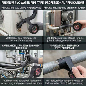 Ruban adhésif acrylique haute adhérence simple face en PVC, étanche, pour réparation de plomberie et isolation de tuyaux – Vente en gros - Product Image 4