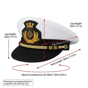 Gorras <span class=keywords><strong>de</strong></span> Oficial <span class=keywords><strong>de</strong></span> la Mejor Calidad a Precio <span class=keywords><strong>de</strong></span> Mayoreo para Adultos, con Logotipo Personalizado, <span class=keywords><strong>Gorra</strong></span> <span class=keywords><strong>de</strong></span> Capitán, Disfraz <span class=keywords><strong>de</strong></span> Capitán - Product Image 3