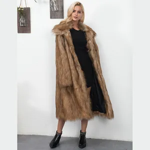 Yingquanz trade assurance suppliers Custom winter plus size women faux fur fox coat jacket
