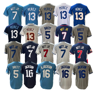 Wholesale 2026 Hot Sale Stitched American Baseball Jersey Kansas City 7 Bobby Witt Jr. 13 Salvador <strong>Perez</strong> 16 Bo Jackson 5 Brett - Product Image 1