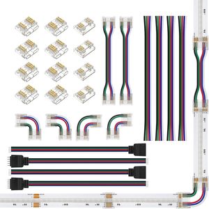 5PIN 6PIN <span class=keywords><strong>5050</strong></span> RGBW 3PIN 4PIN WS2811 WS2815 Conector de tira de LED sin soldadura transparente FCOB COB Gapless - Product Image 4