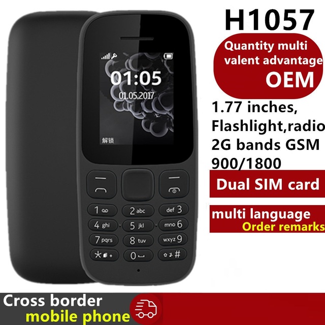 Free South American Wholesale with Full Set of Accessories 1:1 Mobile Phone H1057 Dual SIM Card Cheap Phone H1057 Unlock Phone