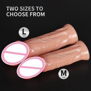 100% ซิลิโคนดิลโด้หมาป่าแบบหนาและยาวเหมือนจริงสำหรับผู้ชายกันน้ำได้ช่วยขยายขนาดองคชาติให้น้ำค้างในฝัน - Product Image 3