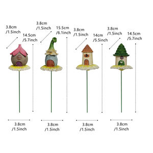 <span class=keywords><strong>Petite</strong></span> <span class=keywords><strong>maison</strong></span> de fée en résine mignonne sur bâton Miniature Yard Garden Stakes Picks Yard Art Décorations - Product Image 2