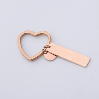 Porte-clés personnalisé avec Logo gravé, plaqué or 18K, miroir en acier inoxydable poli, blanc, pièces