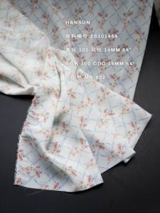 100% soie tissu rose pastel à bleu dégradé avec motif géométrique floral idéal pour les vêtements de printemps/été des femmes - Product Image 6