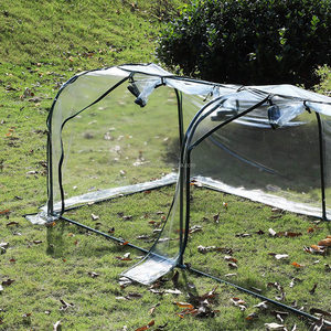 Carpa Túnel para Exteriores con Estructura Metálica y 3 Puertas con Cierre, Lona de PVC Transparente, Mini Invernadero Ecológico para Jardín, Marca HUGELEAF - Product Image 4
