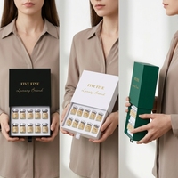 Boîtes rigides cosmétiques médicales de luxe personnalisées haut de gamme, gaufrées, pour sérum de soin de la peau, huile essentielle, ampoule 5ml, flacon de peptide, dorure à chaud