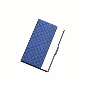 Estuche para Tarjetas de Visita de Metal Plateado de Acero Inoxidable de Lujo con Logotipo Personalizado de Alta Calidad en Cuero PU - Product Image 3