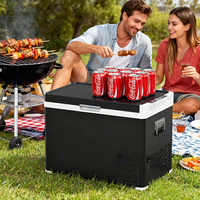 Portable Compresseur Glacière Universel Voiture Réfrigérateur et Congélateur 45W 12V/24V 30L/40L/50L ABS Conteneur