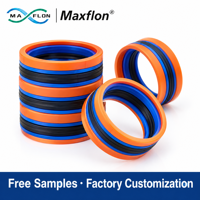 Joint de piston KDAS résistant aux hautes pressions et aux hautes températures PU PTFE FKM NBR |   Cylindres hydrauliques à double effet 35MPa pour machine
