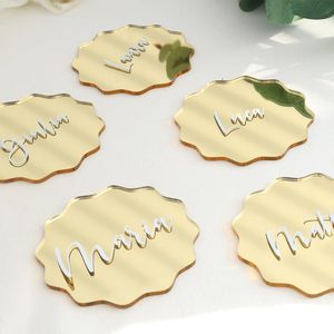 Usine en gros 20 pièces moderne or acrylique cartes <span class=keywords><strong>de</strong></span> <span class=keywords><strong>place</strong></span> 3.2 pouces signe <span class=keywords><strong>de</strong></span> Table pour mariage réception fête événement bricolage nom lieu - Product Image 1