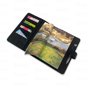 Tùy Chỉnh Màu Đen Croc Da A5 Máy Tính Xách Tay Bìa Nhật Ký Tổ Chức Ngân Sách Chất Kết Dính Sang Trọng Kế Hoạch - Product Image 6