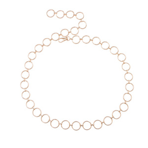 Cadena de Cintura de Una Sola Capa con Anillo Circular Dorado de Aleación de Zinc, Estilo Punk, para Uso Diario, Cadena Corporal de Moda - Product Image 5