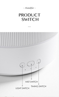 Diffuseur d'huiles essentielles ultrasonique décoratif pour la maison, 7 couleurs changeantes, humidificateur d'air aromatique, diffuseur d'huiles essentielles pour le yoga, 2024