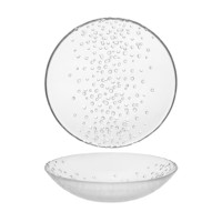 Assiette creuse en verre Io 22 cm transparente M1934
