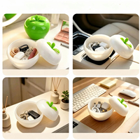 Organisateur de rangement en silicone multifonctionnel pour voiture, maison, réfrigérateur, boîte de rangement pour aliments en forme de pomme