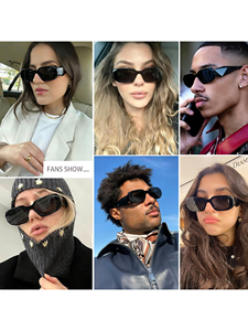 NOVISON Luxurious UV400 Women's Full Rim <b>Sunglasses</b> with Custom Logo PC Frame Material Box Packaging Factory Wholesale - Product Image 3