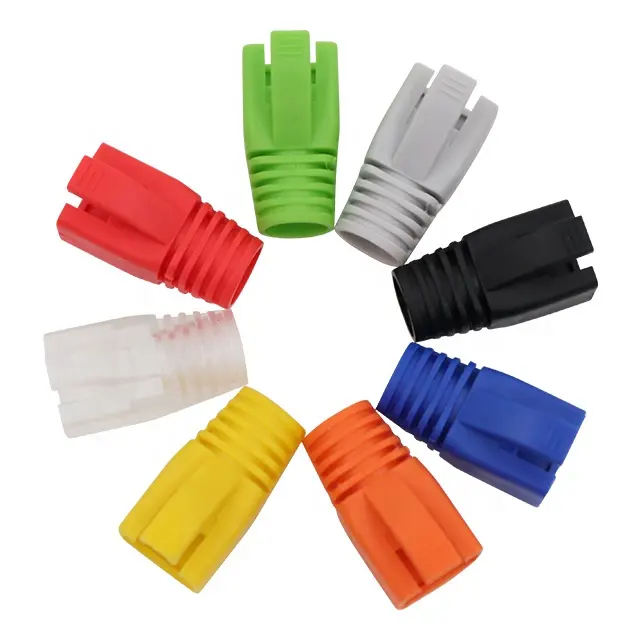 Laipuxin — bottes de connecteurs en PVC colorées, connecteur RJ45 CAT7 8P8C, couverture de bottes