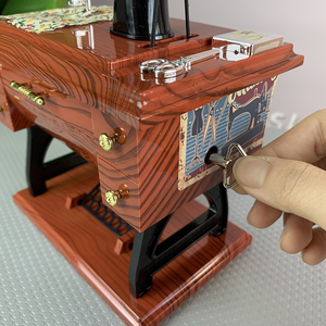 Boîte à musique vintage en forme <span class=keywords><strong>de</strong></span> machine à coudre, rétro, à remonter, mini ornement <span class=keywords><strong>de</strong></span> bureau, décoration d'intérieur, <span class=keywords><strong>cadeau</strong></span> <span class=keywords><strong>de</strong></span> mariage ou d'anniversaire - Product Image 5
