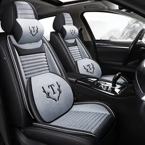 Hot Sale Leather Car Seat Cover Conjunto Completo 5 Almofadas De Assento À Prova D' Água Design De Moda Tampa Interna Car Seat Cover Set