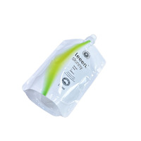 Pochette de recharge recyclable avec logo personnalisé pour savon liquide huile pour le corps lotion crème pour les mains emballage de soins de la peau