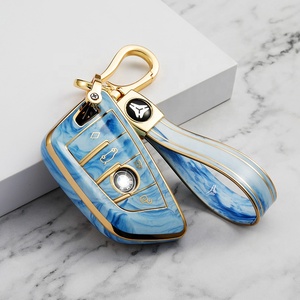 Housse de clé en TPU à grain de surface, style classique avec <span class=keywords><strong>porte</strong></span>-clés, étui pour clé pour les séries X1 X2 X3 X5 X6 1 2 5 6 7 M5 M6, <span class=keywords><strong>porte</strong></span>-clés - Product Image 2