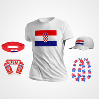 Hot Selling Kroatien Fußball Fan Produkte benutzer definierte Logo Kroatien Fußball Fans Souvenir Merchandise Kroatien Fußball Trikot Flagge