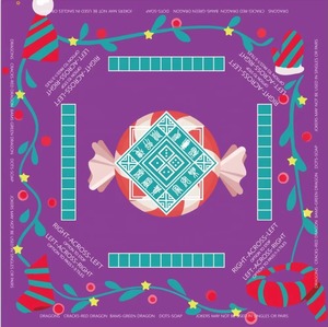 Tapis de jeu de Mahjong américain pré-imprimé avec motif de toile d'araignée à carreaux fantôme d'Halloween effrayant - Product Image 3