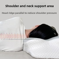 Oreiller en mousse à mémoire de forme en forme de papillon avec récupération lente et protection de la colonne cervicale, personnalisable, léger, pour le soutien du cou