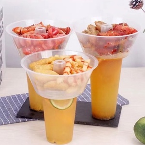 Bicchieri Monouso per Hotpot, Contenitori in Plastica Trasparente Opaca all'Ingrosso per Bevande, Snack e Cibo da Asporto - Product Image 5