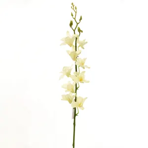 Orquídea branca 89 cm flores de seda de haste única flores artificiais para decoração de casa natal dia dos namorados dia das mães páscoa