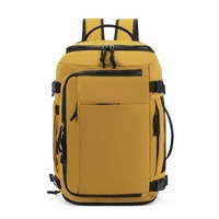 Tas Ransel Travel Unisex Nylon Multifungsi Kapasitas Besar 20-35L Ringan, Dapat Diperluas, untuk Laptop, Bahan Polyester
