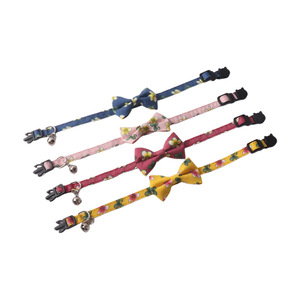 Grosir hewan peliharaan memimpin aksesoris mewah bunga dibayar kerah kucing dengan dasi kupu-kupu - Product Image 2