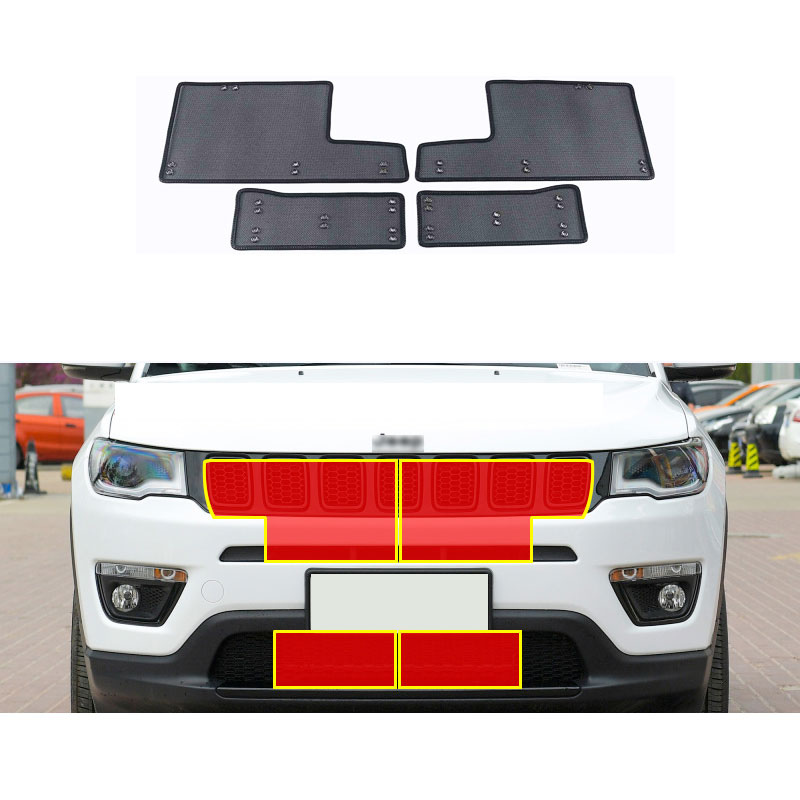 4 Parafanghi Per Jeep Compass 1.4T/2.4T 2017-2021, Paraschizzi Anteriori E Posteriori, Kit Con Viti - 3