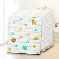 Papier peint 3D auto-adhésif, stickers pour carrelage, panneau mural 3D en PVC, adhésif pour briques 3D, feuille de mousse 3D pour mur, panneau mural 3D