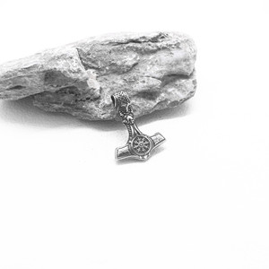 yunnique Thunder Hammer Pendant Titanium Steel Unisex Necklace European American Style Retro Jewelry <b>Cross</b> Shape - Product Image 2