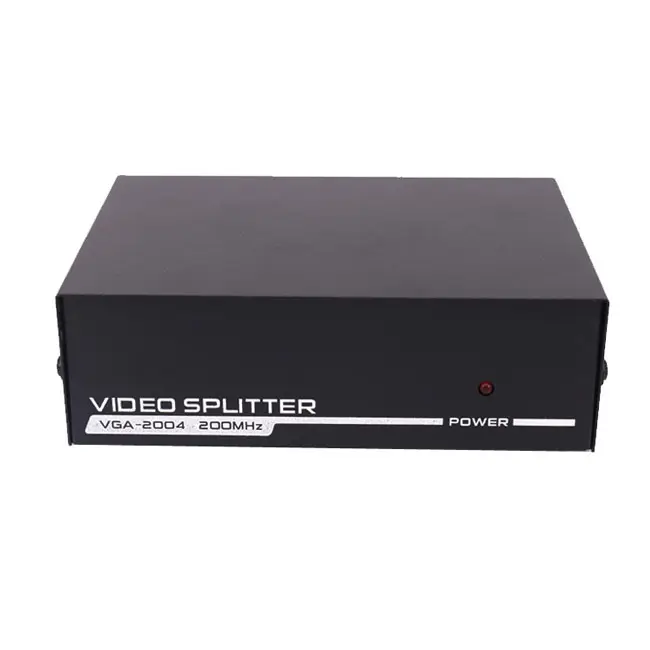 4พอร์ต4-in 1-OUT VGA และ Audio Splitter โลหะ Amplifier สลับอะแดปเตอร์