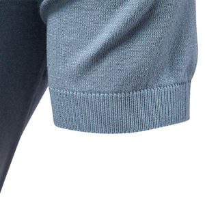 เสื้อโปโลผู้ชายทรงสลิมฟิตแบบยืดหยุ่นสไตล์ย้อนยุคเรียบง่ายเครื่องแบบปกแบบกำหนดเองพิมพ์ลายผ้าถัก - Product Image 4