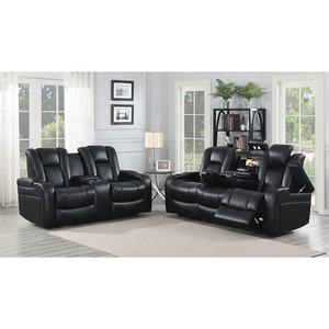 أريكة مسرح منزلي فاخرة عالية الجودة من الجلد الحقيقي مع وحدة تحكم ومسند رأس قابل للتعديل - Product Image 1